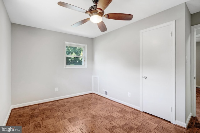 1310 S Columbus St, Arlington, VA 22204 - spare room with a ceiling fan, baseboards, and visible vents