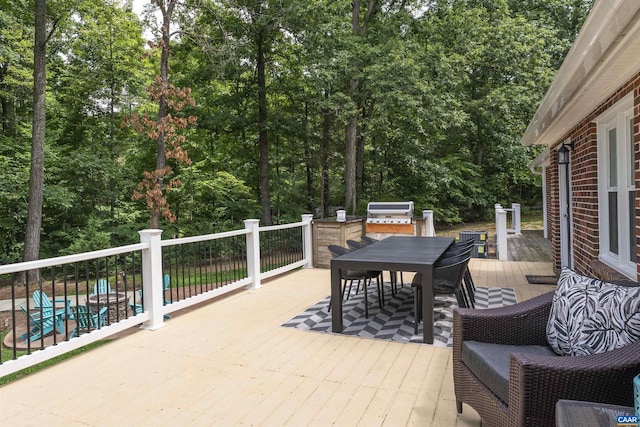 6406 Carter Ln, Mineral, VA 23117 - view of patio / terrace featuring exterior kitchen, grilling area, a deck, and outdoor dining area