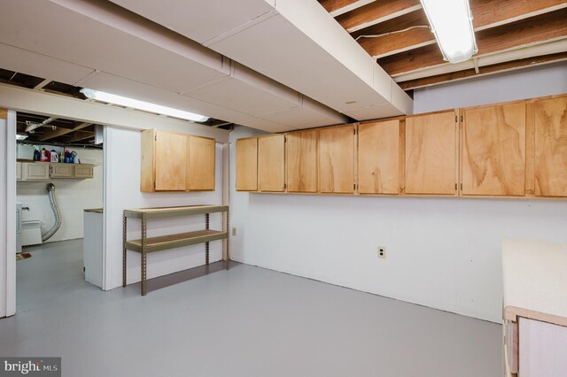 view of finished below grade area