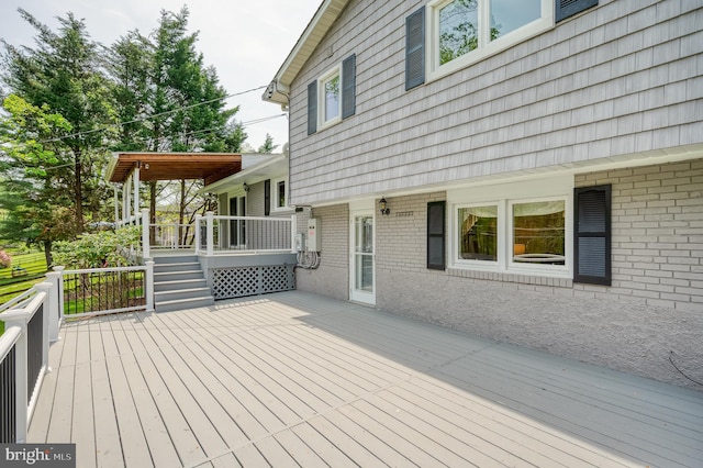 view of wooden deck