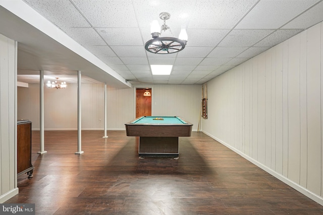 6611 Jupiter Dr, Huntingtown, MD 20639 - playroom featuring billiards, baseboards, and wood finished floors