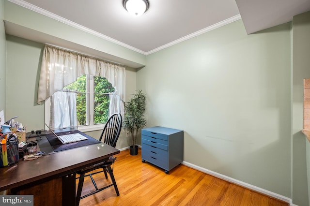 55 E Harrison Rd E Unit 55, West Chester, PA 19380 - home office with crown molding and light wood-type flooring