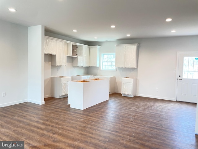 224 Sanibel Way, Martinsburg, WV 25405 - kitchen with dark wood-style floors, recessed lighting, baseboards, and plenty of natural light