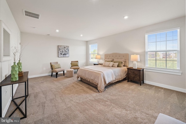 147 Parker Dr, Middletown, DE 19709 - bedroom featuring recessed lighting, baseboards, visible vents, and light carpet