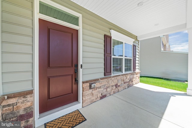 147 Parker Dr, Middletown, DE 19709 - entrance to property featuring covered porch and stone siding