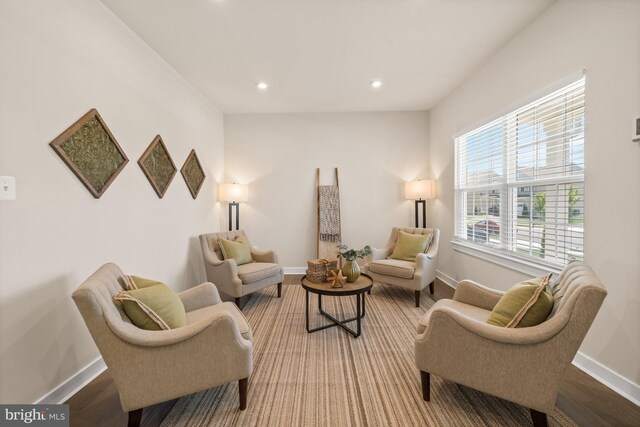 147 Parker Dr, Middletown, DE 19709 - sitting room featuring baseboards, recessed lighting, and wood finished floors