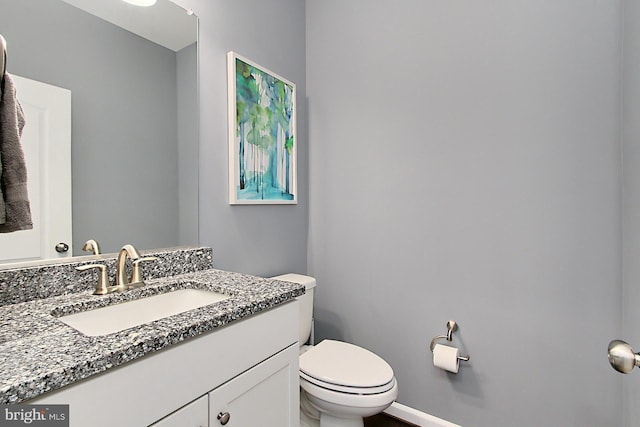 108 Chimney Swift Rd, Fredericksburg, VA 22406 - half bath featuring vanity, baseboards, and toilet