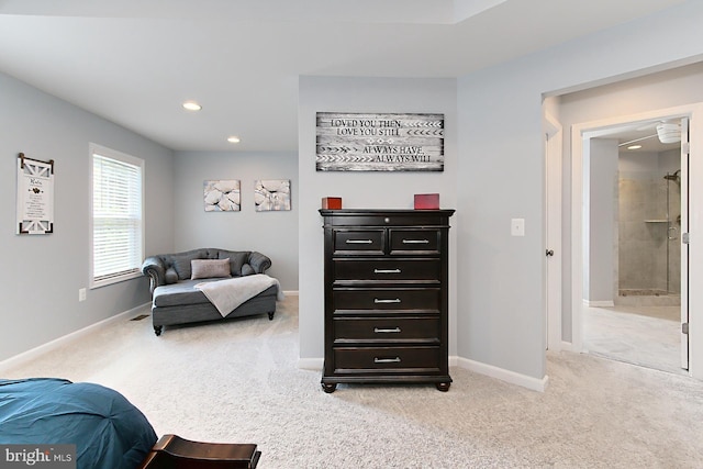 108 Chimney Swift Rd, Fredericksburg, VA 22406 - sitting room with light colored carpet, recessed lighting, and baseboards