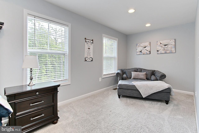 108 Chimney Swift Rd, Fredericksburg, VA 22406 - living area featuring baseboards, carpet flooring, and a wealth of natural light
