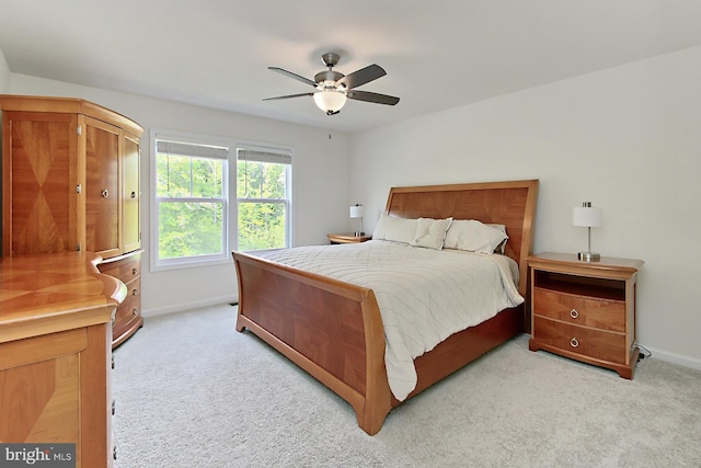 108 Chimney Swift Rd, Fredericksburg, VA 22406 - bedroom featuring a ceiling fan, baseboards, and light colored carpet