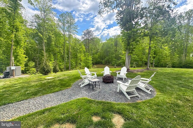 108 Chimney Swift Rd, Fredericksburg, VA 22406 - view of yard featuring a fire pit