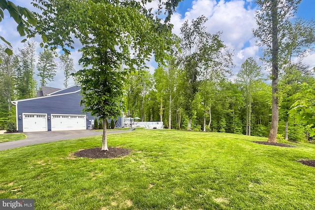 108 Chimney Swift Rd, Fredericksburg, VA 22406 - view of yard featuring a garage and aphalt driveway