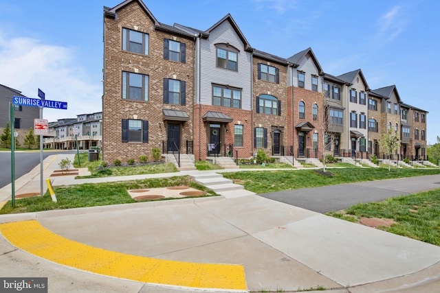 14030 Sunrise Valley Dr, Herndon, VA 20171 - exterior space with a residential view and brick siding