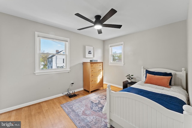 610 Valley Brook Dr, Silver Spring, MD 20904 - bedroom featuring baseboards, ceiling fan, and wood finished floors