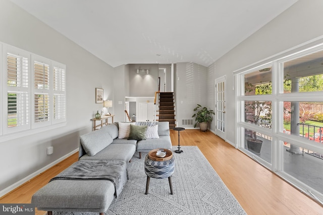 610 Valley Brook Dr, Silver Spring, MD 20904 - living area featuring visible vents, baseboards, and light wood-type flooring