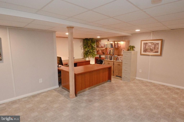 2350 Josie Ln, Harleysville, PA 19438 - office space with recessed lighting, a drop ceiling, and baseboards