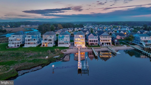 29710 Seagrass Ct, Dagsboro, DE 19939 - drone / aerial view featuring a water view and a residential view