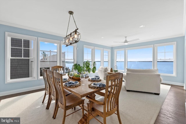 29710 Seagrass Ct, Dagsboro, DE 19939 - dining space with a wealth of natural light, baseboards, and ornamental molding