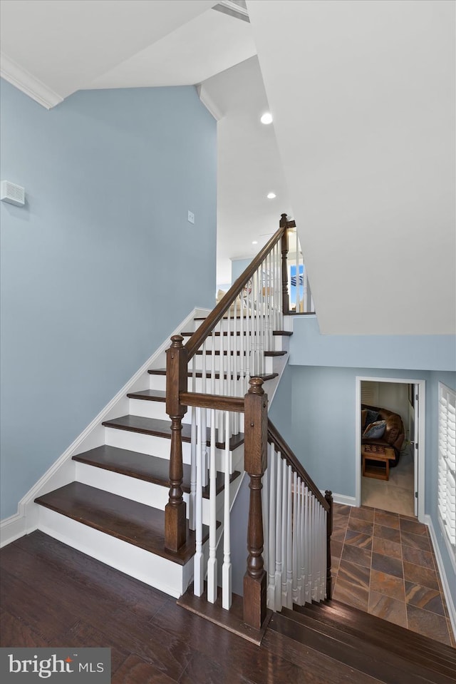 29710 Seagrass Ct, Dagsboro, DE 19939 - stairway with baseboards and recessed lighting
