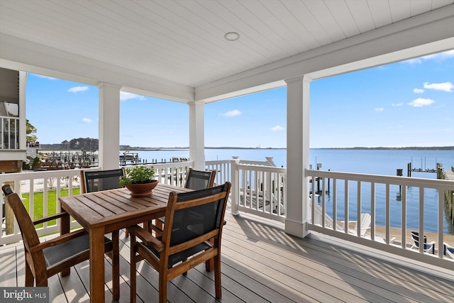 29710 Seagrass Ct, Dagsboro, DE 19939 - deck with a water view and outdoor dining area