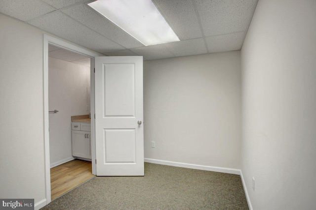 230 Meadowcreek Dr N, Chambersburg, PA 17202 - finished basement with a drop ceiling, baseboards, and light carpet