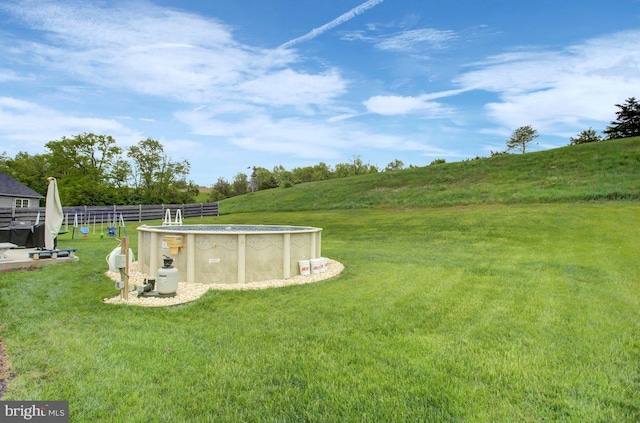 230 Meadowcreek Dr N, Chambersburg, PA 17202 - view of yard featuring fence and an outdoor pool