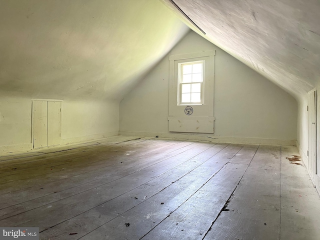 bonus room with lofted ceiling