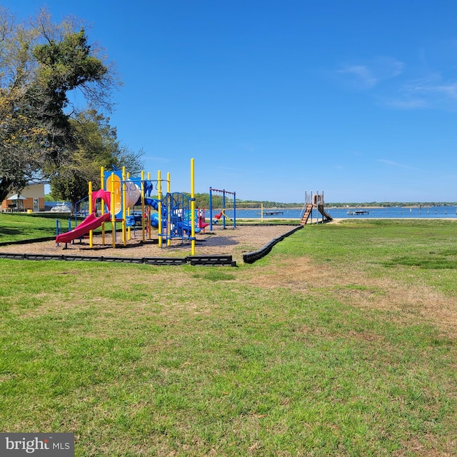 3734 1st Ave, Edgewater, MD 21037 - community playground with a water view and a lawn