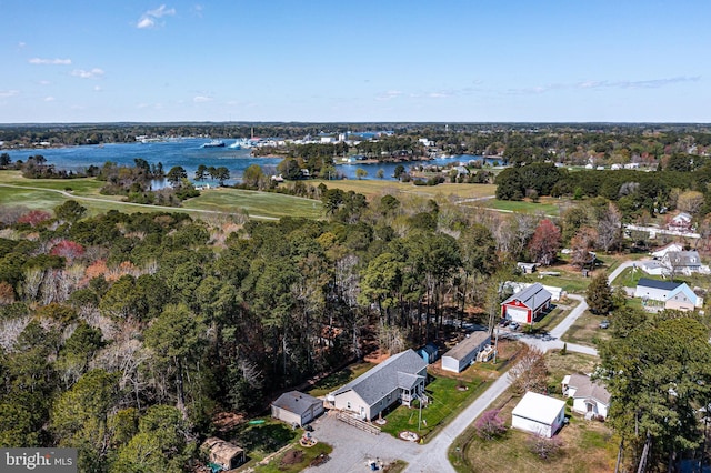 33 Douglas St, Reedville, VA 22539 - birds eye view of property featuring a residential view and a water view