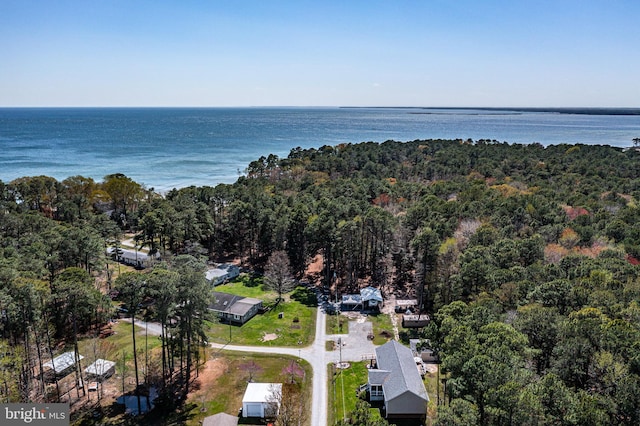 33 Douglas St, Reedville, VA 22539 - bird's eye view featuring a water view and a view of trees