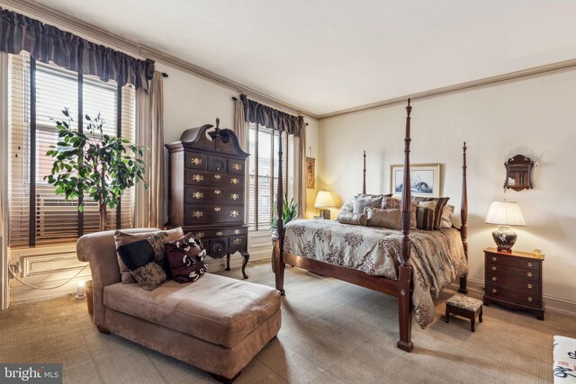 2217 Locust St, Philadelphia, PA 19103 - bedroom with carpet and crown molding