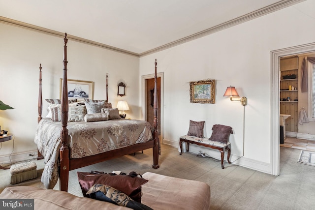 2217 Locust St, Philadelphia, PA 19103 - carpeted bedroom with ornamental molding and baseboards