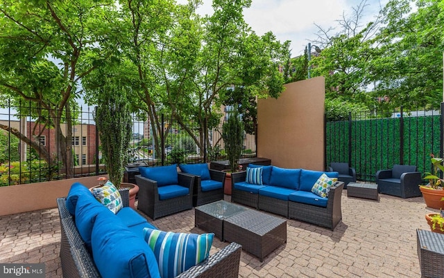 1301 N Courthouse Rd Unit 1812, Arlington, VA 22201 - view of patio featuring an outdoor living space