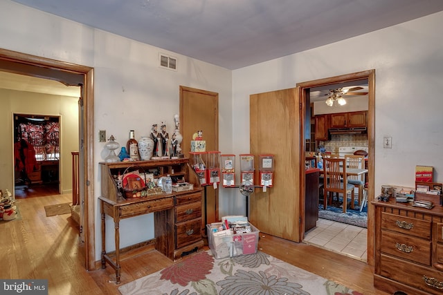 121 E Lafayette Ave, Magnolia, NJ 08049 - office space featuring wood finished floors and a ceiling fan