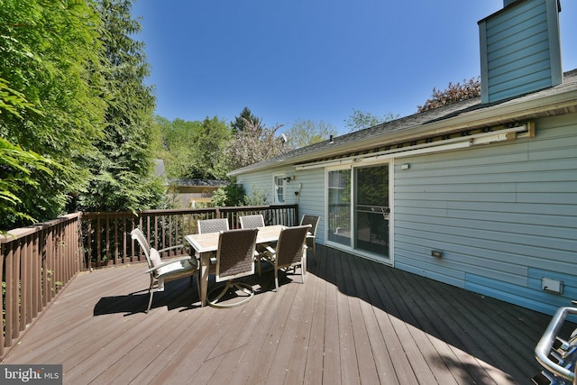 3703 Spruce St, Bristol, PA 19007 - wooden terrace featuring outdoor dining space
