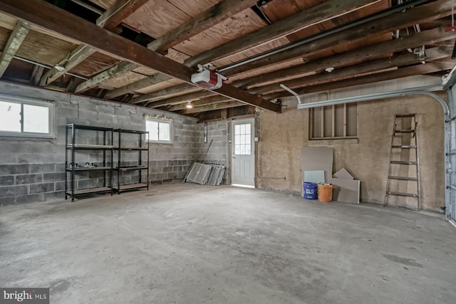 basement with healthy amount of natural light