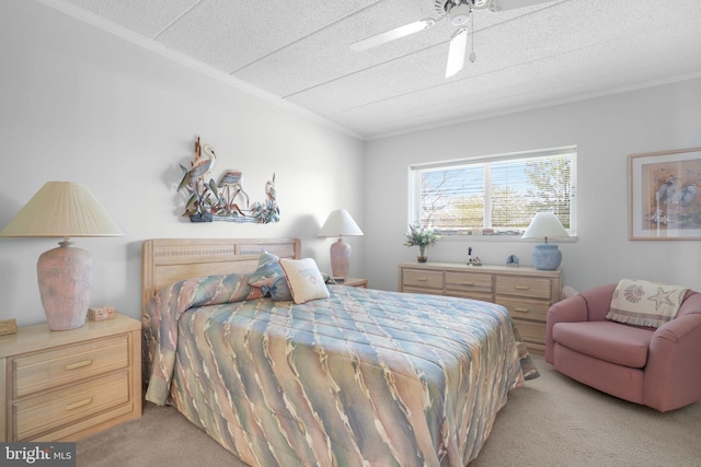 423 14th St Unit 205K, Ocean City, MD 21842 - bedroom with light carpet, crown molding, and a textured ceiling