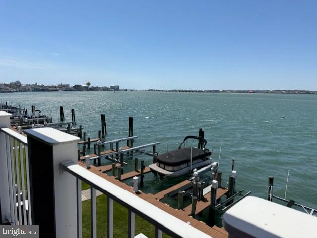 423 14th St Unit 205K, Ocean City, MD 21842 - dock area with a water view and boat lift