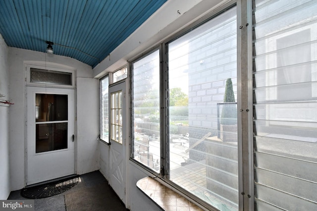 133 Main St, East Greenville, PA 18041 - unfurnished sunroom featuring vaulted ceiling