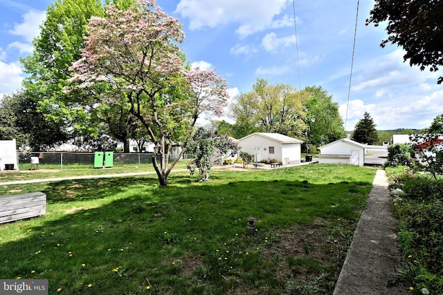 133 Main St, East Greenville, PA 18041 - view of yard with a detached garage