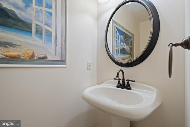 bathroom featuring a sink