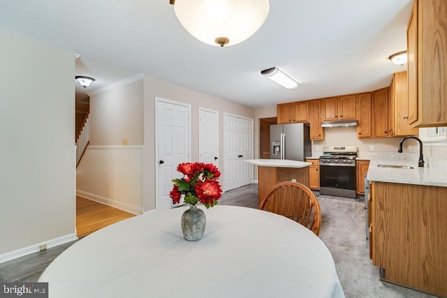 10995 Alcorn Ln, Waldorf, MD 20603 - dining room featuring baseboards, light wood-style flooring, and stairway