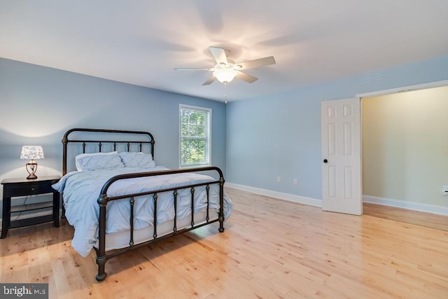 10995 Alcorn Ln, Waldorf, MD 20603 - bedroom featuring baseboards, wood finished floors, and ceiling fan