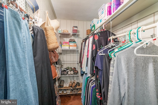 view of walk in closet