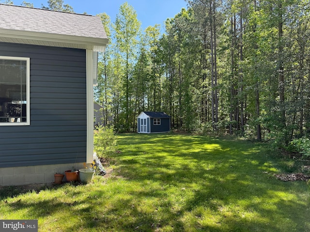 14273 Brandy Ln, Georgetown, DE 19947 - view of green lawn featuring a storage shed and an outbuilding