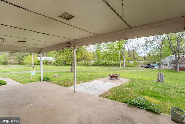 2500 Eberhart Rd, Quakertown, PA 18951 - view of patio with a fire pit