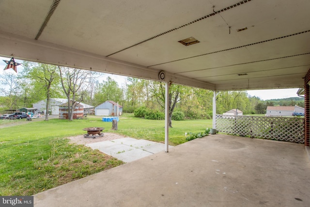 2500 Eberhart Rd, Quakertown, PA 18951 - view of patio with an outdoor fire pit