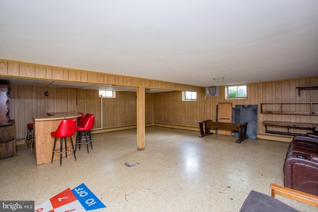 2500 Eberhart Rd, Quakertown, PA 18951 - interior space with a bar, tile patterned floors, and wooden walls