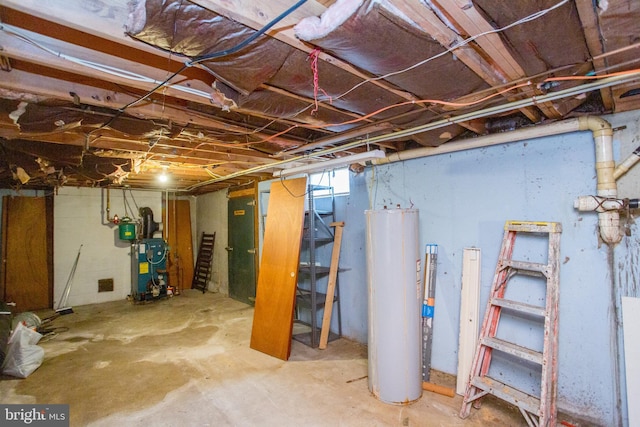 2500 Eberhart Rd, Quakertown, PA 18951 - basement with a heating unit and gas water heater