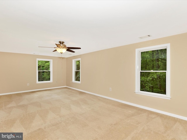 10433 Grindstone Run Rd, Myersville, MD 21773 - unfurnished room with baseboards, a ceiling fan, and light colored carpet